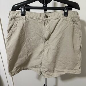 Carhartt Carpenter Work Shorts Mens 40 Khaki Utility Hammer Loop Workwear
